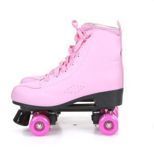 NEW Xudrez Pink four wheel roller skates w drag stops Womens 13.5 mens 12 EU 45